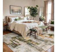 Rugs Living Room Large 150x180cm Area Rugs for Bedroom Washable Rug Soft Short Pile Non Slip Dining Gaming Abstract Modern Beige