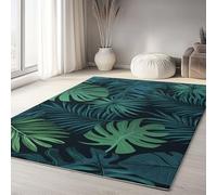 Rugs Living Room Plants Palm Leaves Monstera Washable Tropical Leaves Dark Green Area Rug 140 x 200cm Non Slip Modern Carpet Dining Room Bedroom Kitchen Game Room Office Low Pile Soft Carpets