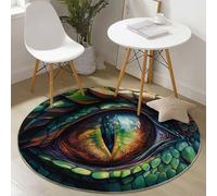 Rugs Living Room Round 120 cm Fantasy Phoenix Sky Colorful Washable Circle Area Rugs, Bedroom Carpet Round Short Pile Anti Slip for Dining Room Kids Room Hallway