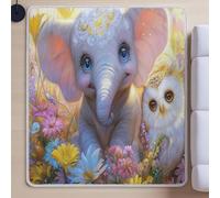 Rugs Living Room, Super SoftFluffy Shaggy RugShort Pilefor Living Room Bedroom Home Office Dining Room Kitchen DecorPinkDreamy Cute Elephant120 cm x 170 cm.
