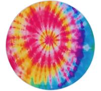 Rugs Round 210 cm, Living Room Non-Slip Area Rug Round Machine Washable Floor Carpet, Short Pile Soft Abstract Tie-Dye Circle Rug Colorful for Living Room Bedroom Kids Room Decor