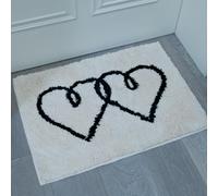 Rugs Square Heart Mat Non-Slip Carpet Machine Washable Indoor Mats Room Decor