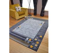 Rugs Supermarket.com LTD Trend Ochre Mustard Border Rug (80cm x 150cm)