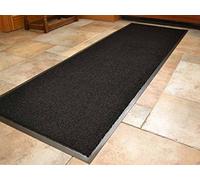 Rugs Supermarket Machine Washable Black Heavy Quality Non Slip Hard Wearing Barrier Mat. (60cm x 180cm)