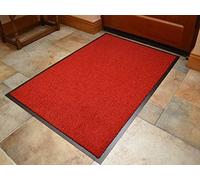 Rugs Supermarket Machine Washable Red Heavy Quality Non Slip Hard Wearing Barrier Mat. (60cm x 40cm)