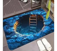 Rugs That Look Like a Hole, Dog Gets Scared of 3D Hole Carpet, 3D Trap Optical Visual Illusion Rugs, Optical Illusion Rug, for Door Entrance, Bathroom, Stairs, Living Room Decor (D,31.5*47.2in)