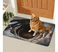 Rugs That Look Like a Hole, Dog Gets Scared of 3D Hole Carpet, Optical Illusion Rugs, 3D Carpet Bottomless Ho-le Optical Illusion Area Mat, Test & Play with Your Dog or Cat (style I)