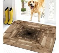 Rugs That Look Like a Hole, Dog Gets Scared of 3D Hole Carpet, Optical Illusion Rugs, 3D Carpet Bottomless Hole Optical Illusion Area Mat, Test & Play with Your Dog or Cat (A-50*80cm(19.7*31.5in))