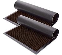 Rugs4sale Front Door Welcome Mat With Non Slip Back Heavy Duty Washable Rubber Mat l Ideal For Entrance, Indoor And Outdoor Shoe Scraper, Dirt Trapper And Super Absorbent Met Carpet (Brown/40x60)