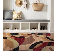 Rugshop Contemporary Abstract Circles Perfect for high Traffic Areas of Your Living Room,Bedroom,Home Office,Kitchen Area Rug 3'3" x 5'3" Multi