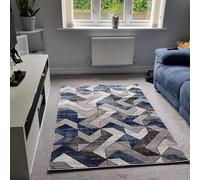 RUGSTORE Modern Rugs Bedroom Living Dining Room Extra Large Small Medium Rectangular Size Super Soft Touch kitchen Thick Pile Navy/Blue Area Rug (MIDNIGHT NAVY, 200 X 290 CM)