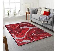 RUGSTORE Rubber Backed Soft Indoor Luxury Multi Red Design Extra Large Small Non Slip Rug Hallway Runner Living Room Bedroom Kitchen Floor Carpet Mat Area Rugs (Design # 1, 120 X 170 CM)