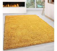 RUGSTORE SHAGGY Rug Rugs Living Room Large Soft Touch 5cm Thick Pile Modern Bedroom Living Room Area Rugs Non Shed (Mustard Yellow, 160cm x 230cm (5.5ft x 7.5ft))