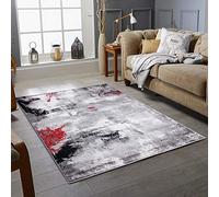 Rugstore shop Extra Large Thick Geometric Area Rugs Bedroom Living Room Hallway Runner Rug Carpet Floor Mat (Hermany Red, 200_x_290)
