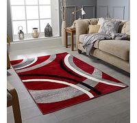 Rugstore shop Extra Large Thick Geometric Area Rugs Bedroom Living Room Hallway Runner Rug Carpet Floor Mat (Havana Red, 200_x_290)