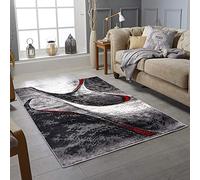 Rugstore shop Extra Large Thick Geometric Area Rugs Bedroom Living Room Hallway Runner Rug Carpet Floor Mat (Trap Red, 160_x_230)