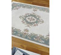 Rugstore shop ltd Royal Aubusson Design Rug | 100% Wool, Hand Tufted in India | Super Thick, Luxurious Soft Pile | Beige Wool Rug for Living Room, Bedroom & Home Décor (120 x 180 cm)