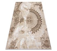 RugsX Carpet Allure 5715 Abstraction - Structural, Stylish, Glamour Beige / White 140X190 Cm