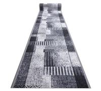 RugsX Anti-Slip Essenza Runner in Grey | Size: 100 cm x 350 cm RUGSX Grey 100 cm x 350 cm