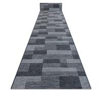 RugsX Anti-Slip Icona Runner in Grey | Size: 80 cm x 450 cm RUGSX Grey 80 cm x 450 cm