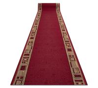 RugsX Anti-Slip Jena Runner in Red | Size: 120 cm x 330 cm RUGSX Red 120 cm x 330 cm