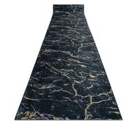 RugsX Anti-Slip Lotus Runner in Black | Size: 120 cm x 130 cm RUGSX Black 120 cm x 130 cm