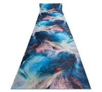 RugsX Anti-Slip Lotus Runner in Blue | Size: 120 cm x 350 cm RUGSX Blue 120 cm x 350 cm