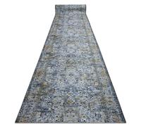 RugsX Anti-Slip Lotus Runner in Grey | Size: 120 cm x 220 cm RUGSX Grey 120 cm x 220 cm