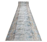 RugsX Anti-Slip Lotus Runner in Grey | Size: 120 cm x 440 cm RUGSX Grey 120 cm x 440 cm