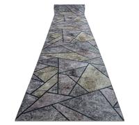 RugsX Anti-Slip Lotus Runner in Grey | Size: 60 cm x 110 cm RUGSX Grey 60 cm x 110 cm