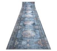 RugsX Anti-Slip Lotus Runner in Grey | Size: 80 cm x 300 cm RUGSX Grey 80 cm x 300 cm