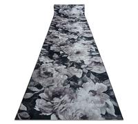 RugsX Anti-Slip Lotus Runner in Grey | Size: 80 cm x 400 cm RUGSX Grey 80 cm x 400 cm