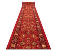 RugsX Anti-Slip Tradycja Runner in Red | Size: 67 cm x 330 cm RUGSX Red 67 cm x 330 cm