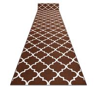 RugsX Anti-Slip Trellis Runner in Brown | Size: 57 cm x 440 cm RUGSX Brown 57 cm x 440 cm