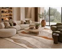 RugsX Arcana 9047 Carpet Beige Orange, Waves, Modern 240X330 Cm