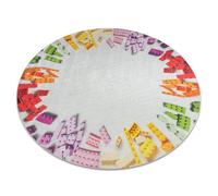 RugsX Bambino Rug in Grey | Size: 120 cm diameter RUGSX Grey 120 cm diameter