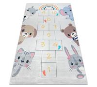 RugsX Bambino Rug in Grey | Size: 80 cm x 150 cm RUGSX Grey 80 cm x 150 cm