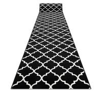 RugsX Bcf Morad Runner in Black | Size: 80 cm x 250 cm RUGSX Black 80 cm x 250 cm
