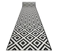 RugsX Bcf Morad Runner in Black | Size: 90 cm x 300 cm RUGSX Black 90 cm x 300 cm