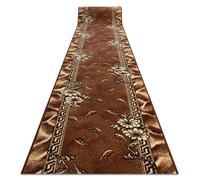 RugsX Bcf Trio Runner in Brown | Size: 80 cm x 440 cm RUGSX Brown 80 cm x 440 cm