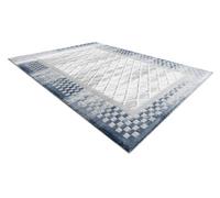 RugsX Carpet Acrylic Vals 103 Geometric, Frame Spatial 3D Grey / Ivory 100X200 Cm