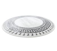 RugsX Carpet Allure 1960 Circle, Greek Key, Frame - Structural, Stylish, Glamour White / Circle 200 Cm