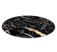 RugsX Carpet Allure 1963 Circle Marble - Structural, Stylish, Glamour Black Gold Circle 150 Cm