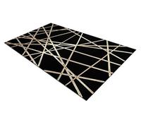 RugsX Carpet Allure 1964 Geometric - Structural, Stylish, Glamour Black / Gold 80X150 Cm
