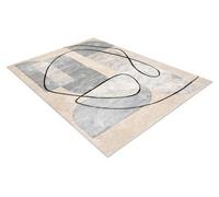 RugsX Carpet Allure 9980 Geometric - Structural, Stylish, Glamour Beige / Green 160X220 Cm