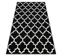 RugsX Carpet Bcf Morad Trelis Trelis Moroccan - Black 160X220 Cm