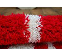 RugsX Carpet Circle Shaggy Gusto Flower C300 Red Circle 120 Cm
