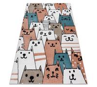 RugsX Carpet Fun Gatti For Children, Cats, Animals Pink 200X290 Cm