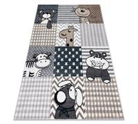 RugsX Carpet Fun Pets For Children, Animals Grey 180X270 Cm