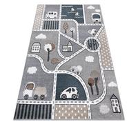 RugsX Carpet Fun Strade For Children, Street, Town Grey 140X190 Cm